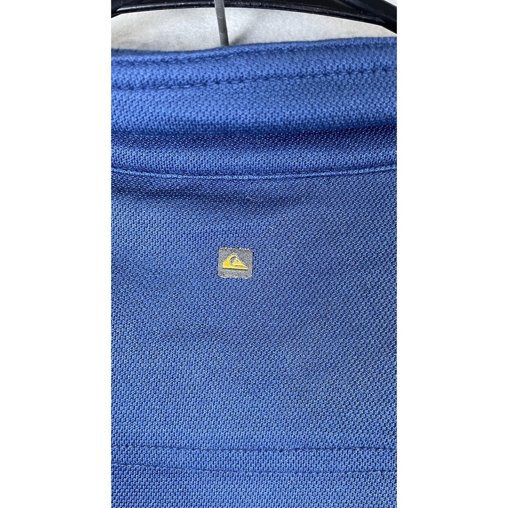 Quiksilver Polo Shirt Mens 2XL Blue Solid Waterman Tagless Casual Short Sleeve - Picture 8 of 9